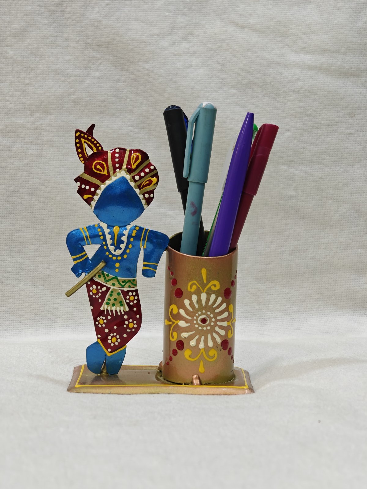 Krishna Pen Stand - Handcrafted Decor