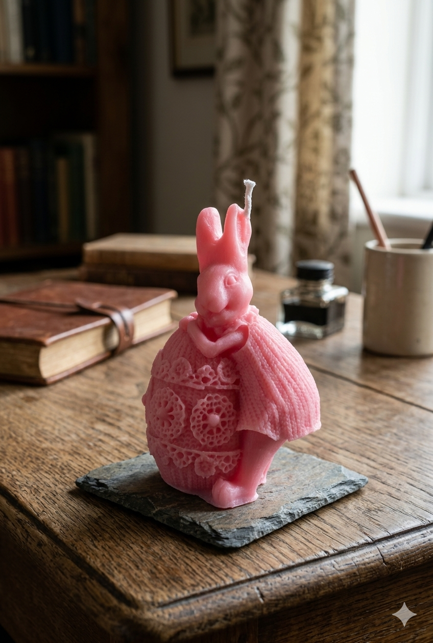 Easter Story Bunny Candle – Little Bunny on Lace Egg