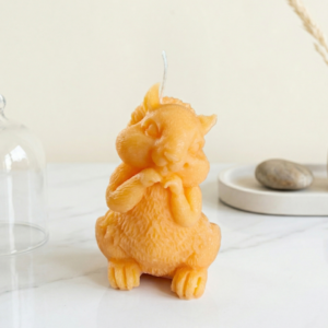 Golden Squirrel Whisper Candle – Sculpted Forest Friend Candle