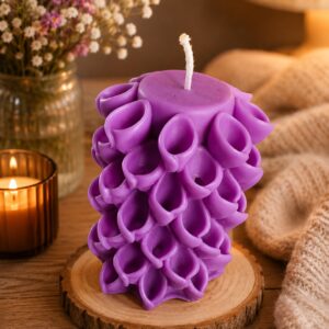 Coral Bubble Wax Candle