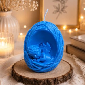 Egg Angel Baby Candle
