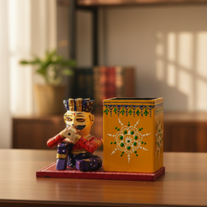 Wooden Pen Stand, handcrafted in Rajasthan