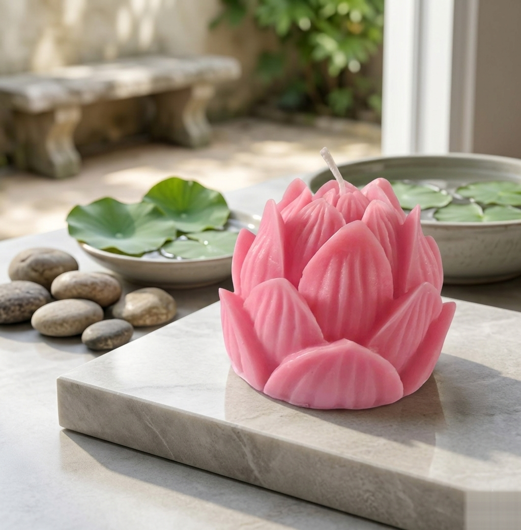 Serene Lotus Bloom Candle โ serene lotus bloom by Premloom Envision