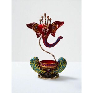 Ganesh Tealight Holder: Auspicious Festival Accent