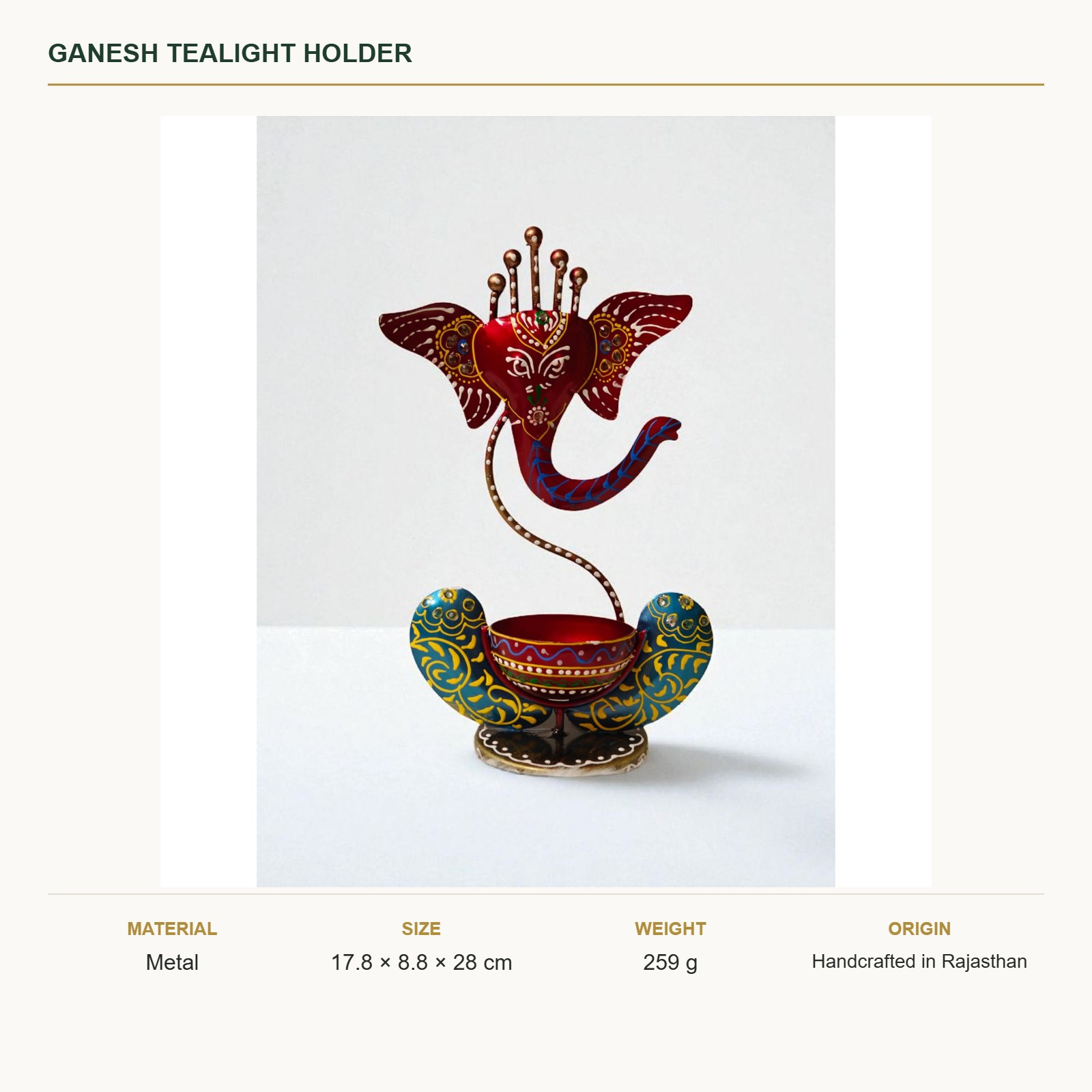 Ganesh Tealight Holder โ view 6