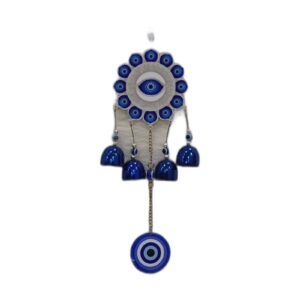 Evil Eye Hanging with Bells: Nazar Suraksha Charm