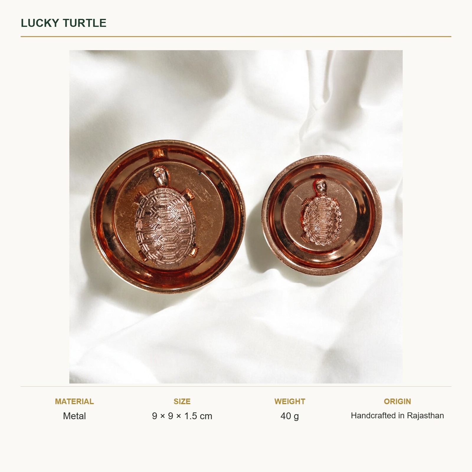 Lucky Turtle Metal Plate โ view 6