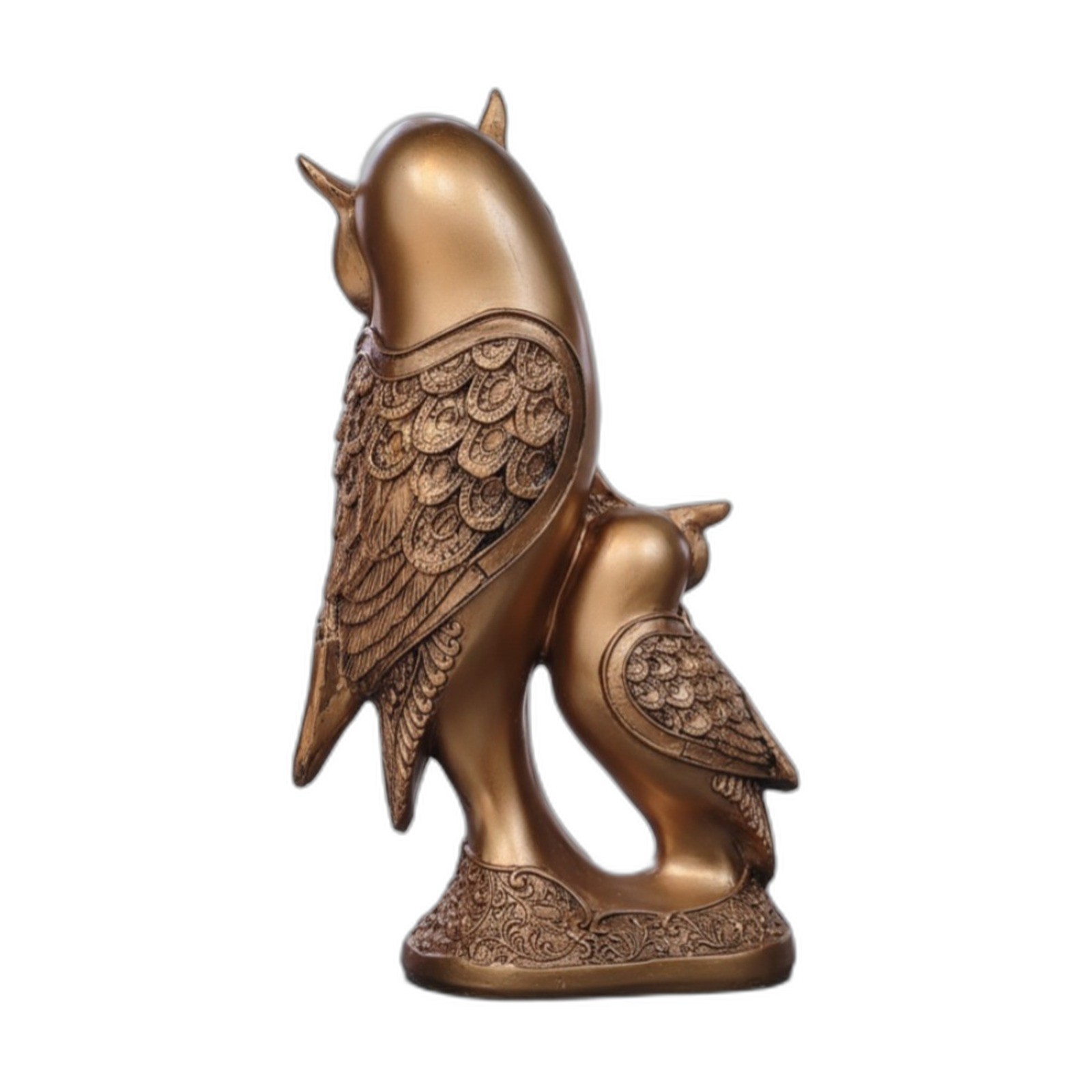 Wise Owl Statement Piece: Bronze-Finish Owl Trio - Image 8