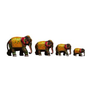 Heritage Herd: Handcrafted Wooden Elephant Caravan Rajasthan
