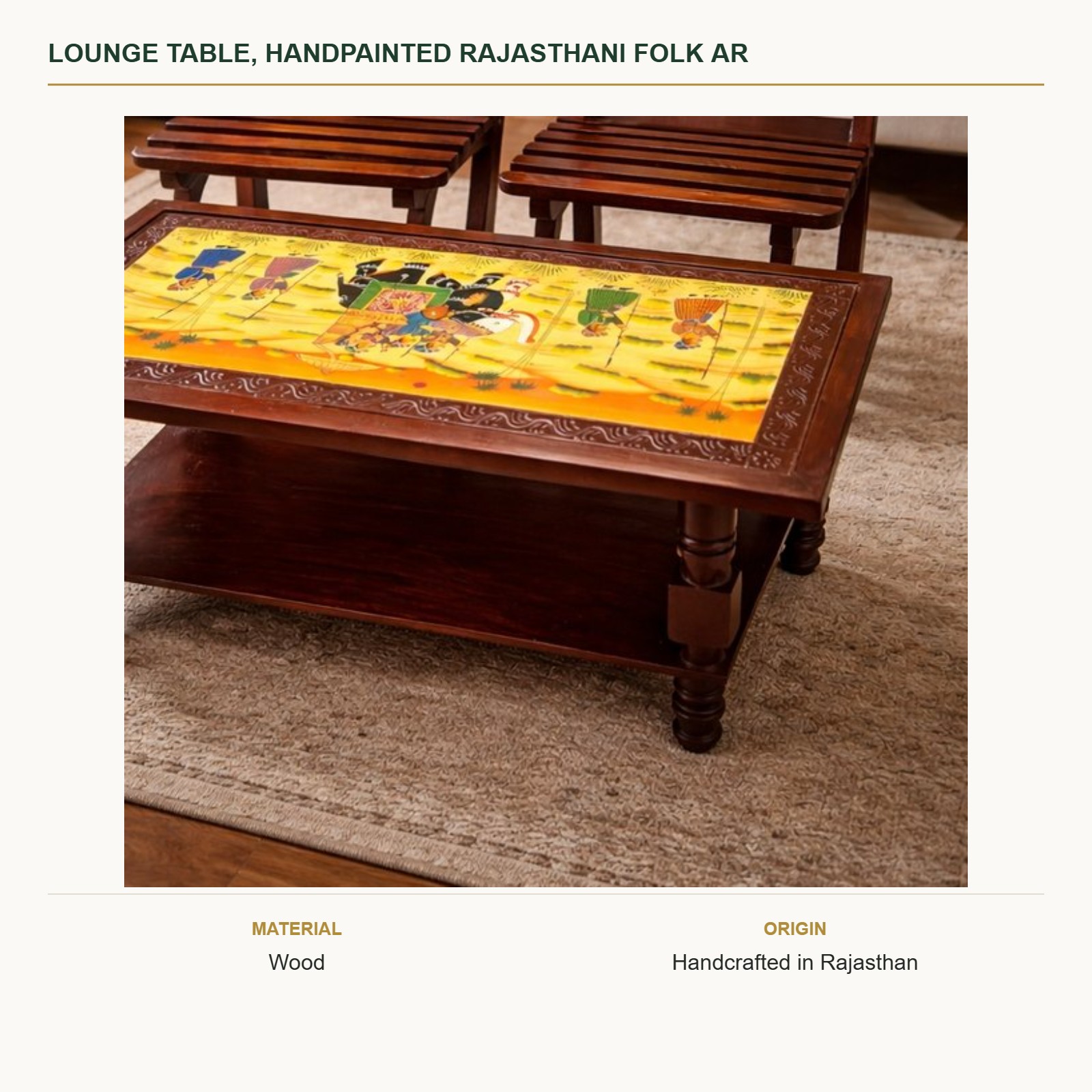 Lounge Table Handpainted โ view 2