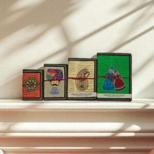 Handmade paper diaries in four sizes and four cover designs