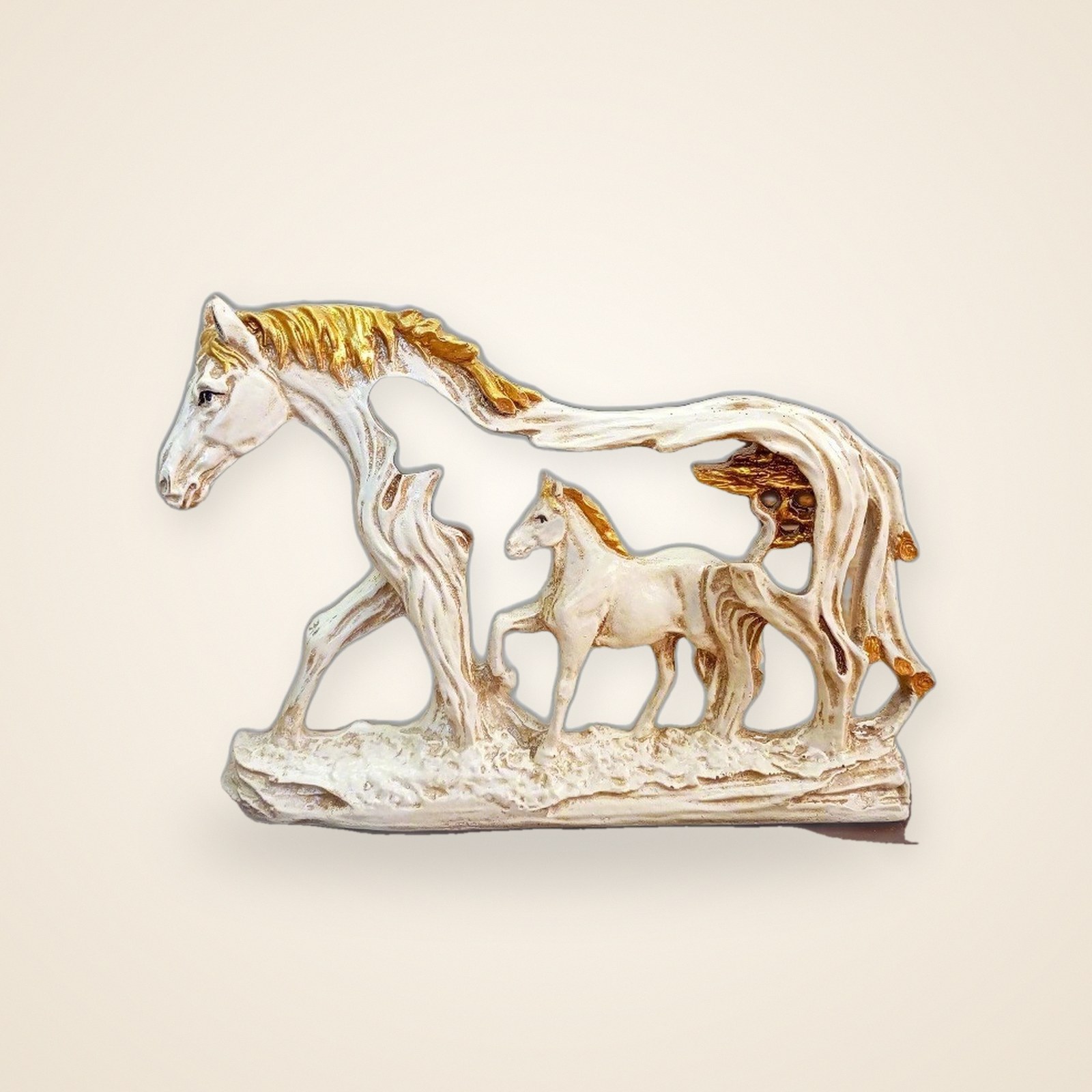 Horse Spirit Duo, on a cream background