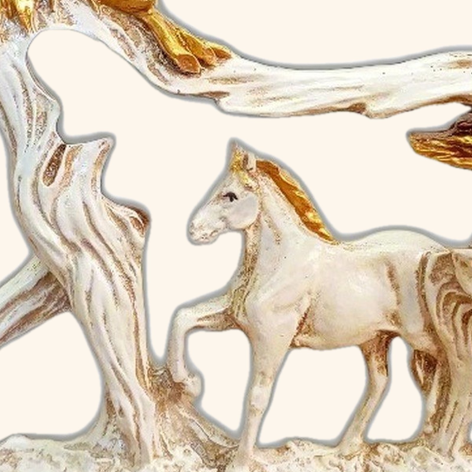 Horse Spirit Duo, close up of the detail