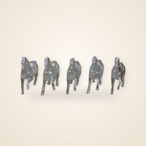 Silver Stallion Set, on a cream background