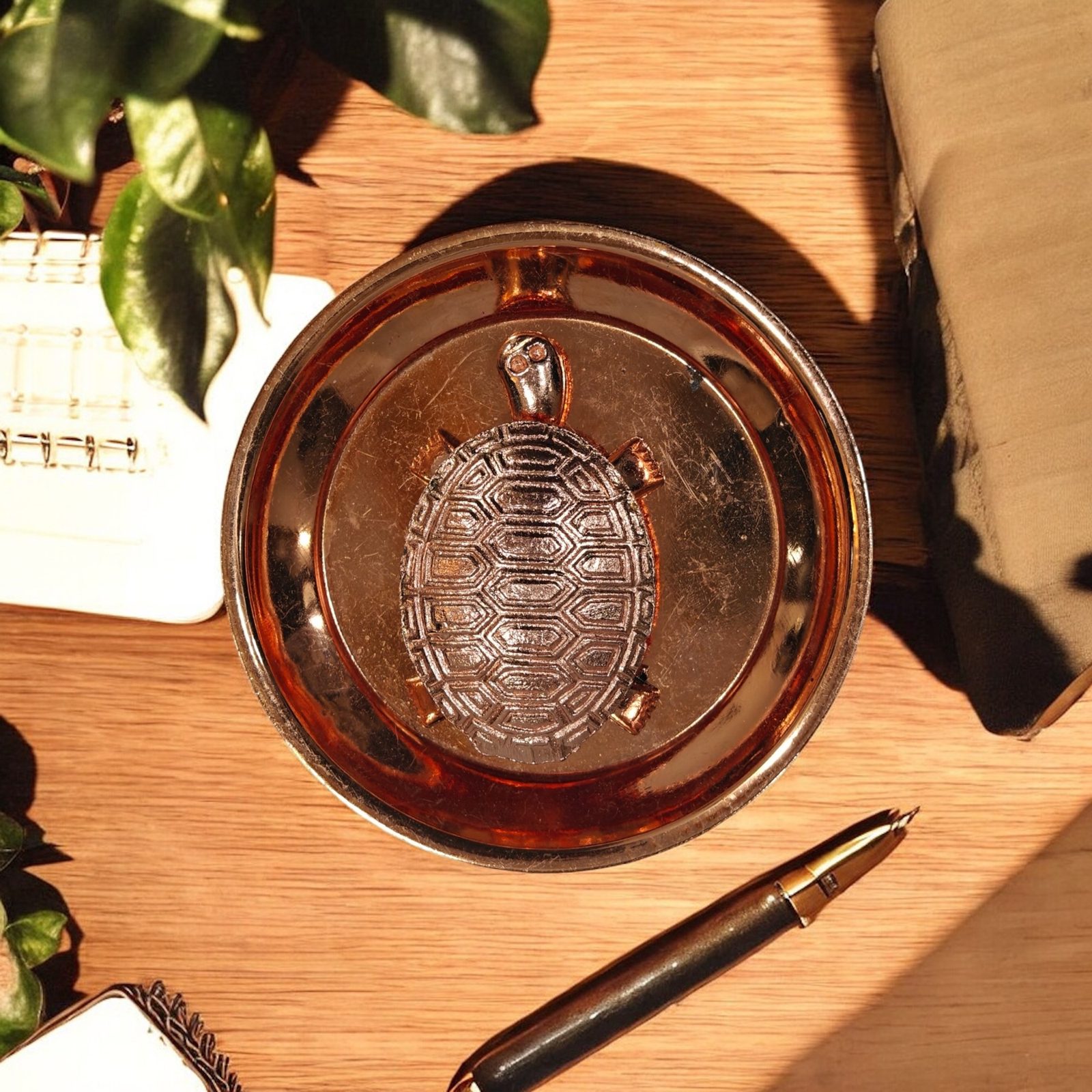 Lucky turtle copper plate