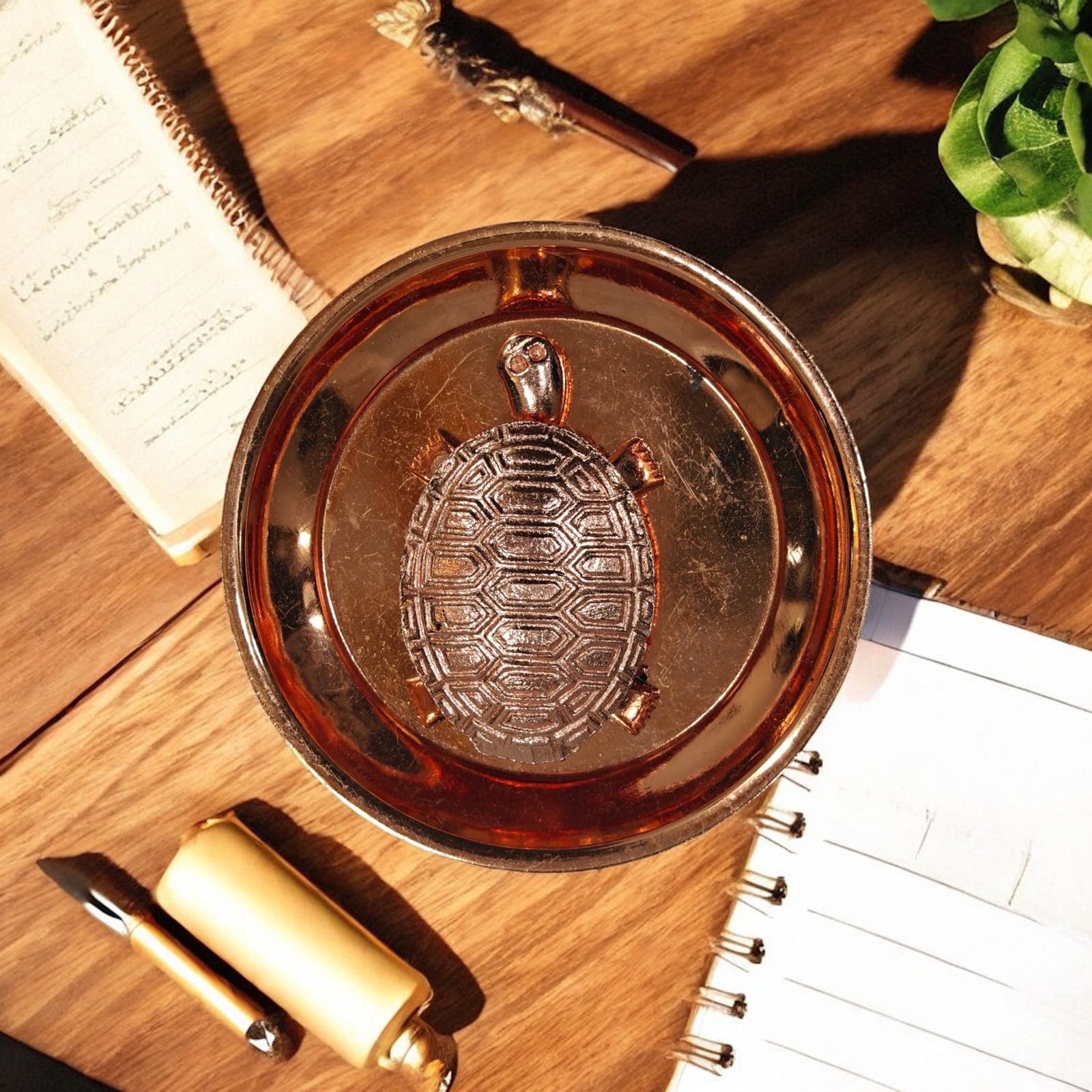 Lucky turtle copper plate