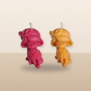 Floral Dream Girl Candles, on a tabletop