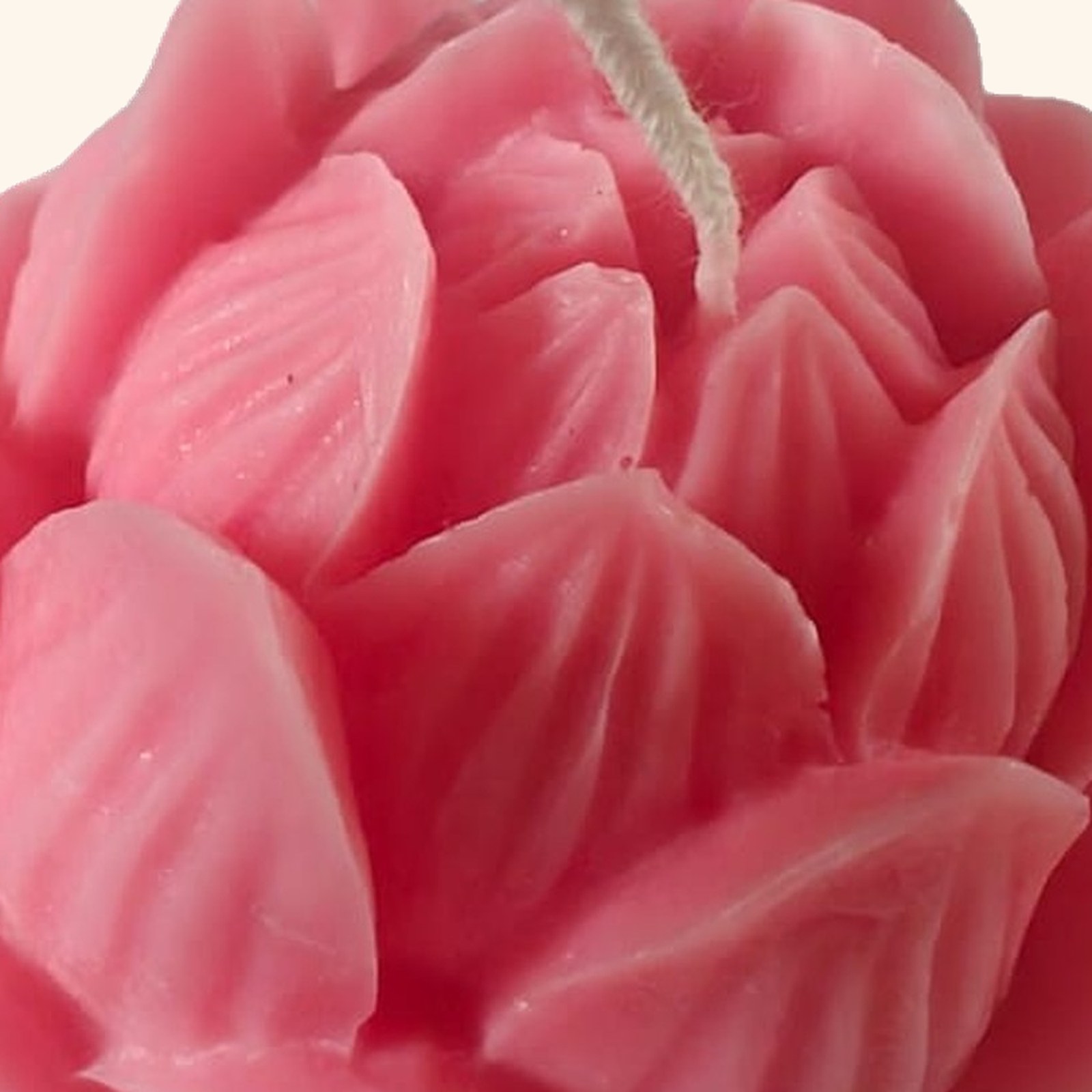 Serene Lotus Bloom Candle, close up of the detail