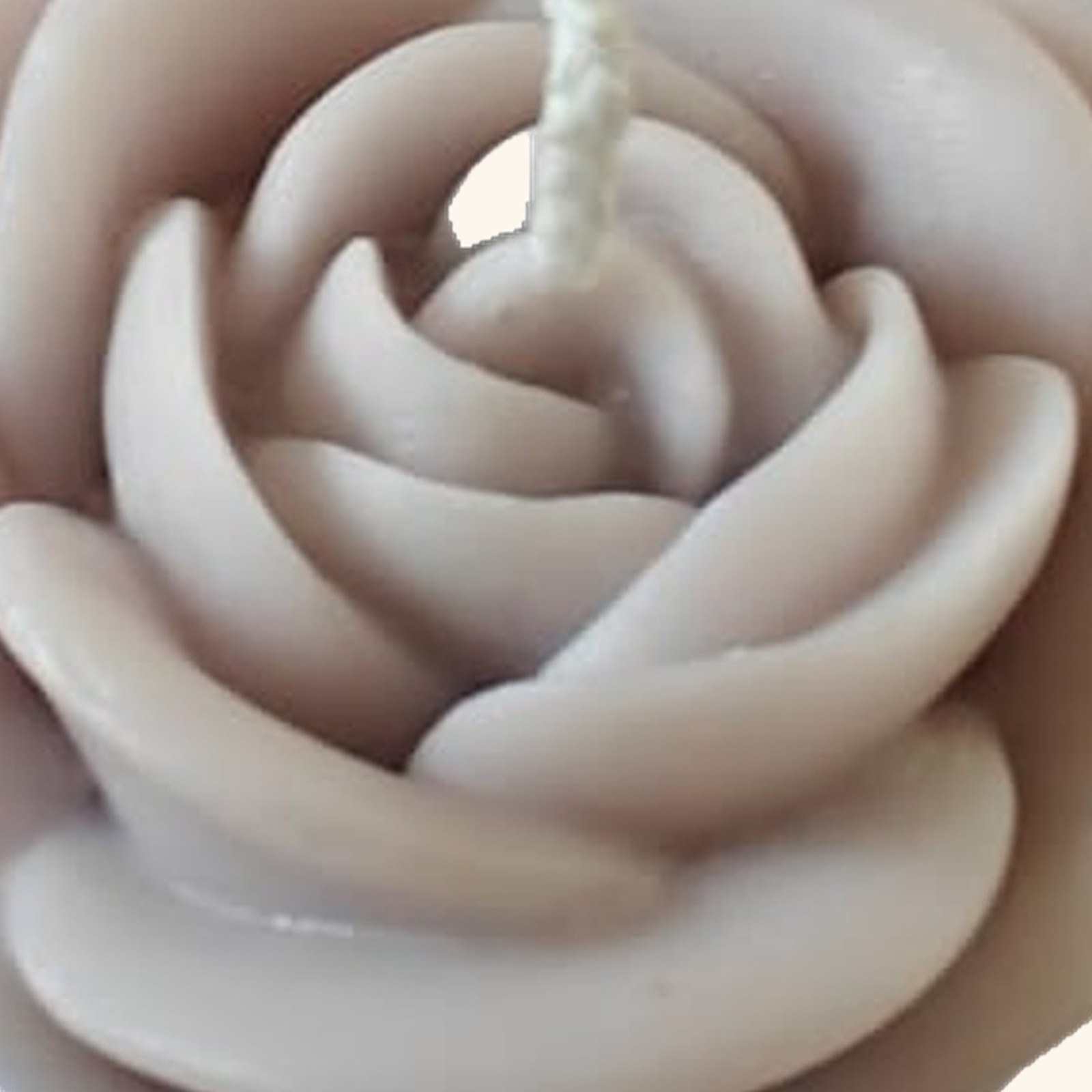 Rose Bloom Candle, close up of the detail
