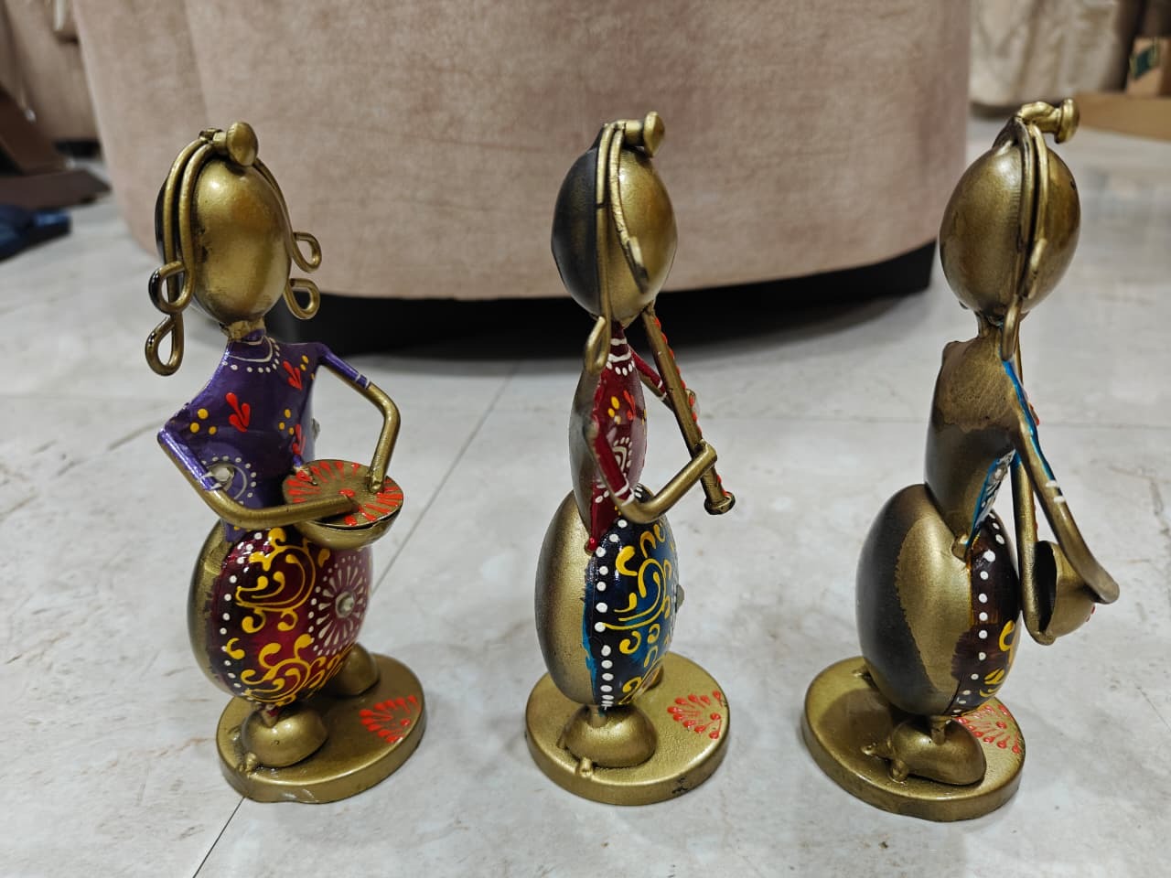 Raagini Trio lady musician figurines, set of 3