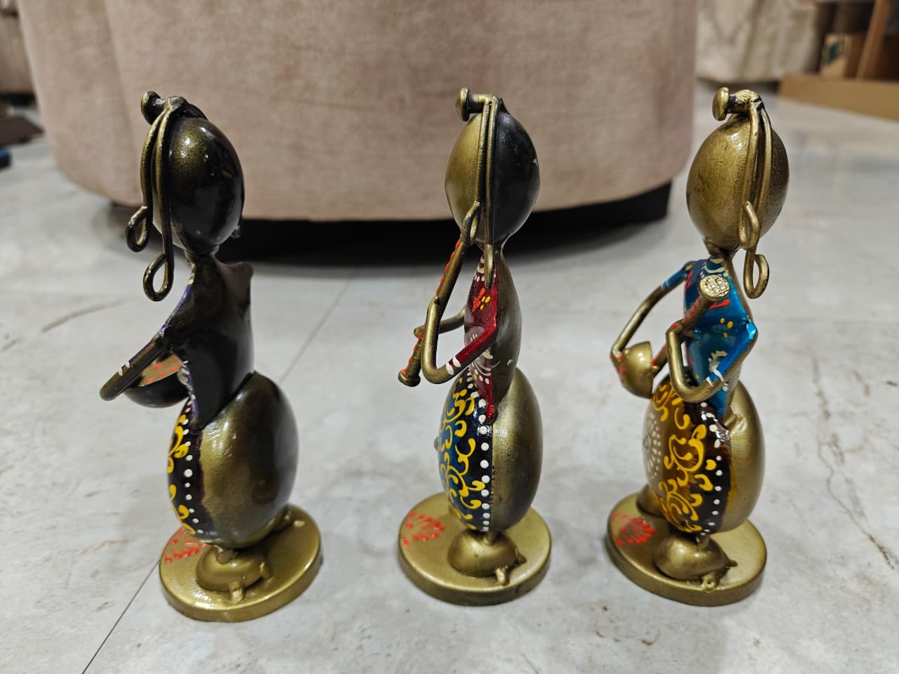 Raagini Trio lady musician figurines, set of 3