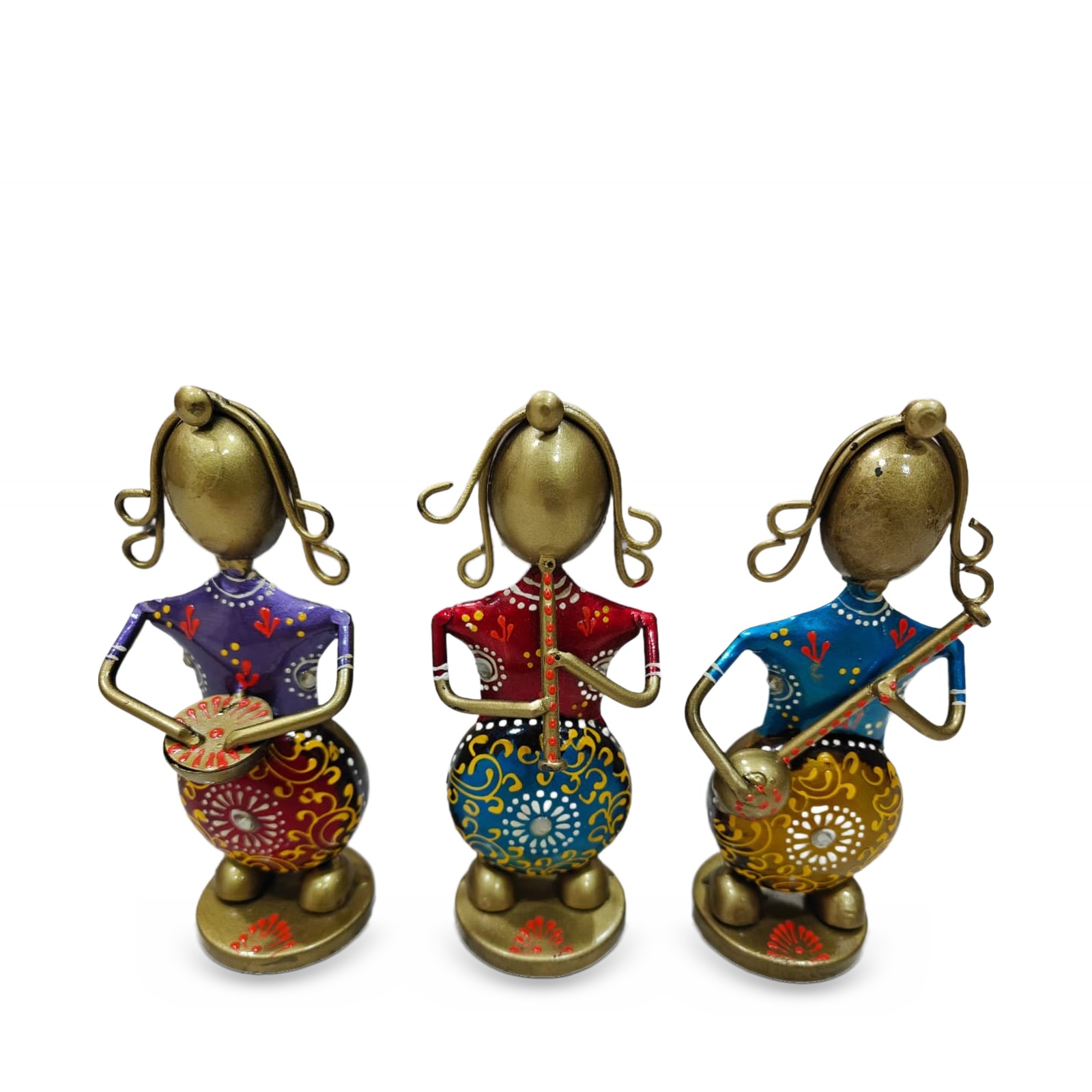Raagini Trio lady musician figurines, set of 3