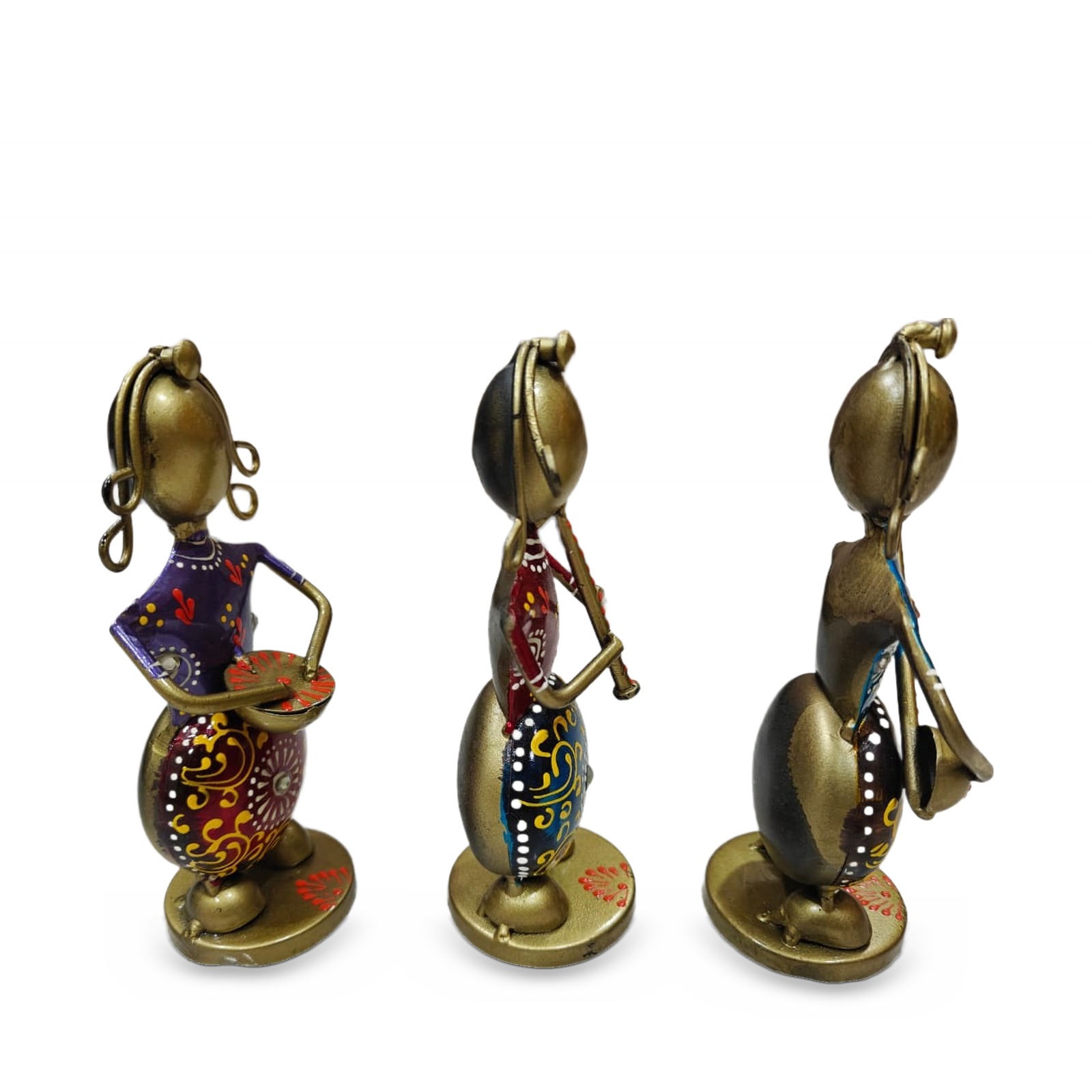 Raagini Trio lady musician figurines, set of 3