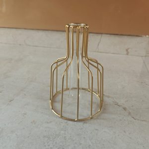 Hexagon Cage Bud Vase