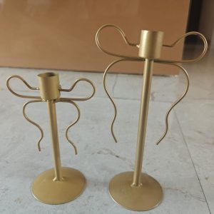Bow Candle Holder Pair
