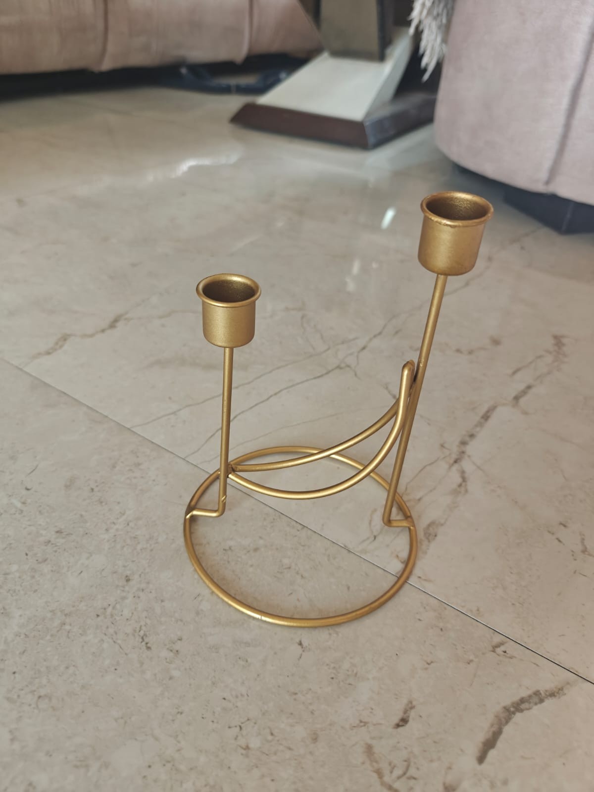 Ring Base Twin Candle Holder view 2