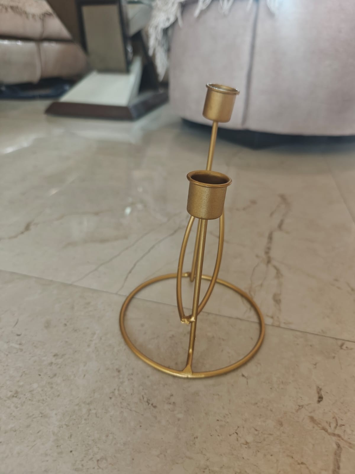 Ring Base Twin Candle Holder view 3